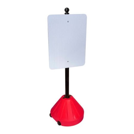 Joseph Struhl Co Magic Master PP2-RED-58P Next Generation Rolling Sign Base, 58" Pole, Red PP2-Red-58P
